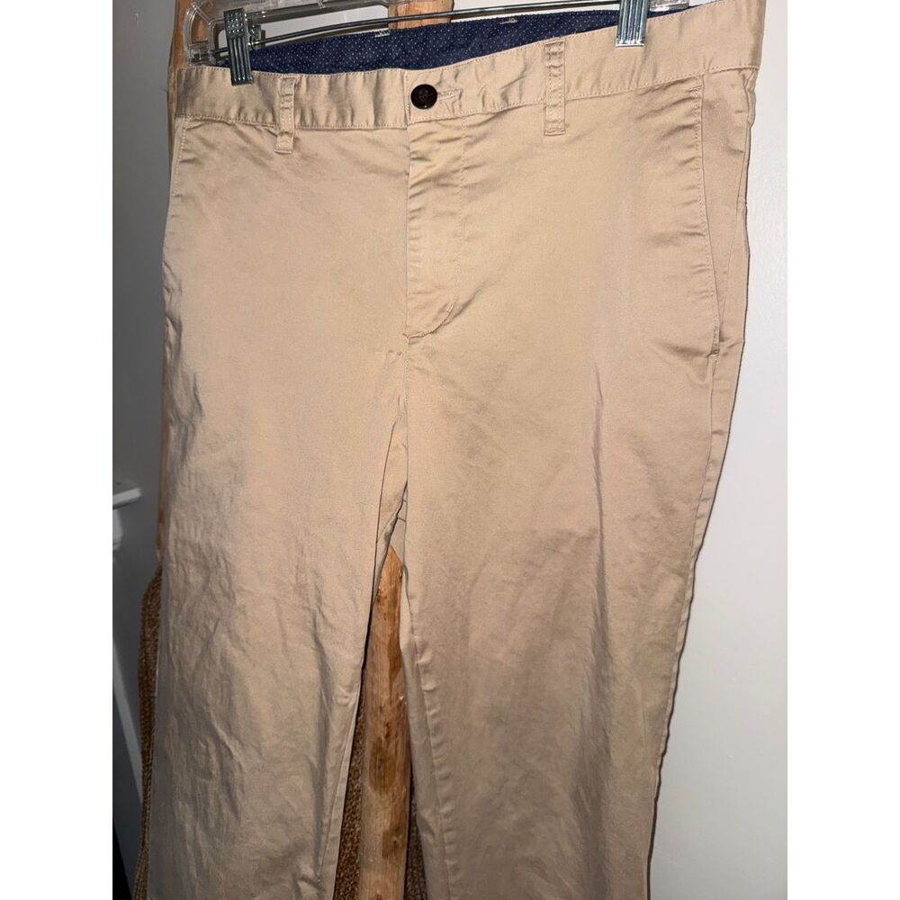 The Savile Row Company London Mens 32/32 Tan Cotton Chino Stretch Casual Pants